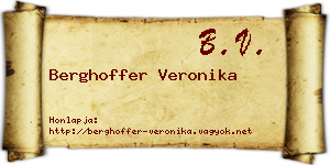 Berghoffer Veronika névjegykártya